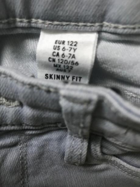 Rifle skinny fit 6-7 rokov, h&m,122