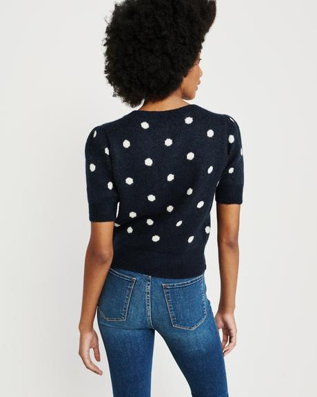 Pulovrikovy top s bodkami abercrombie&fitch vel.m, abercrombie&fitch,m / s