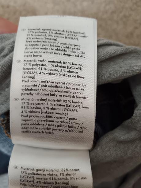 Tehotenské rifľové kraťasy, esmara,44