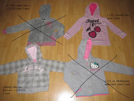 Šedé mikinky v. 122, kenvelo,122