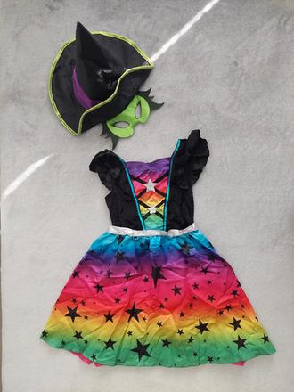 Čarodejnica / bosorka karnevalový komplet kostým v,