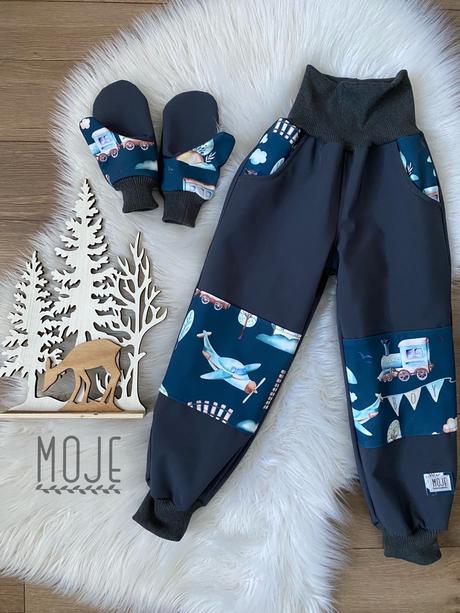 Reflexne softshellove nohavice na zimu/jar/jesen, 86 - 128