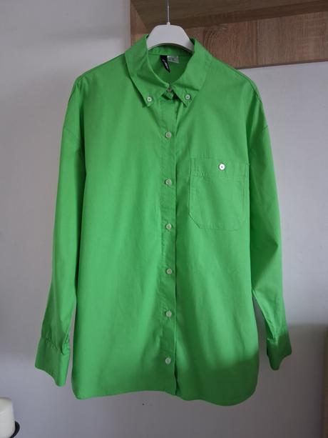 Zelená oversize košeľa, h&m