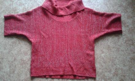 Pletená vesta s rolákom, xl