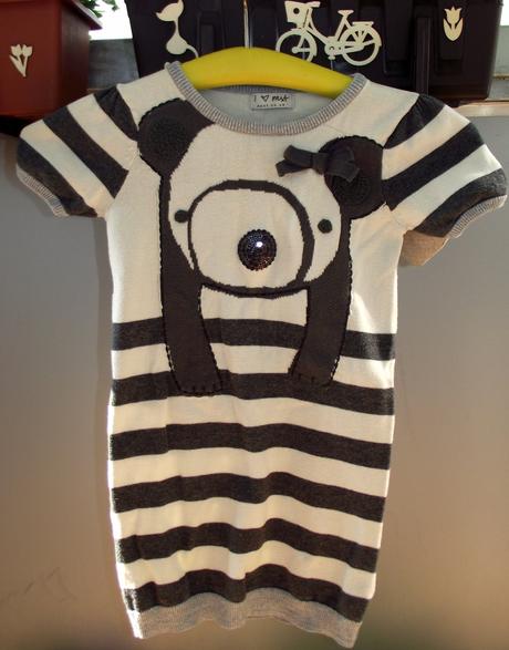 Nenosený dlhší svetrík + grátis legíny, next,104