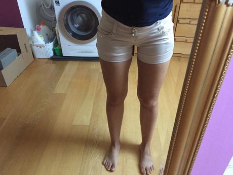 Elegantné béžové šortky, s