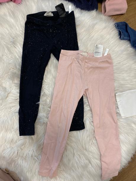 Leginy h&m s trblietkami, h&m,110