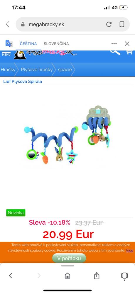 Nicotoy lief plyšové špirály 2 ks, 