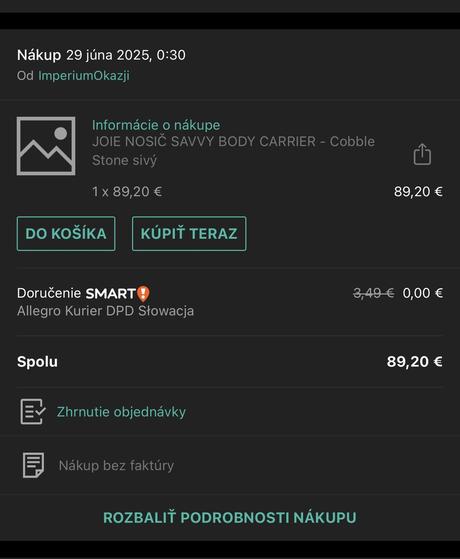 Joie nosič savvy body carrier - cobble stone sivý,