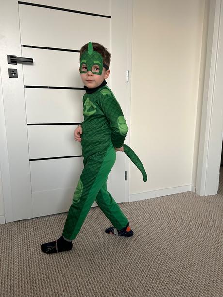 Pj masks pyžamové masky gecko kostym na maskarny, 
