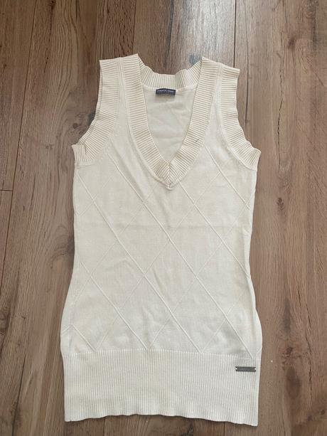 Kremova pletena vesta pietro filipi, pietro filipi,m