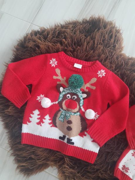 2x detský vianočný sveter 92/98, 92
