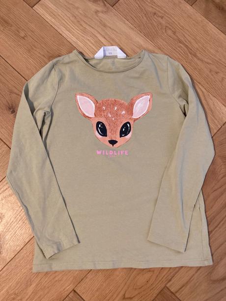 Tricko jelencek, h&m,128