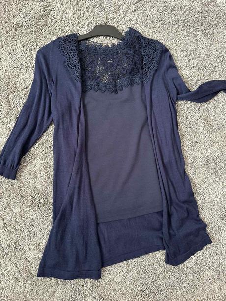 Tričko a svetrík predĺžený cipkovy orsay s nove, orsay,s