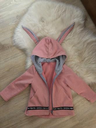 Mikina s uškami, h&m,98