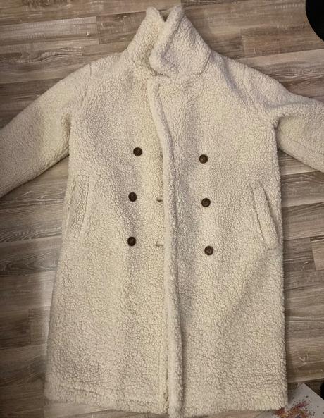 Krásny teddy kabát veľ.l/40, sinsay,l