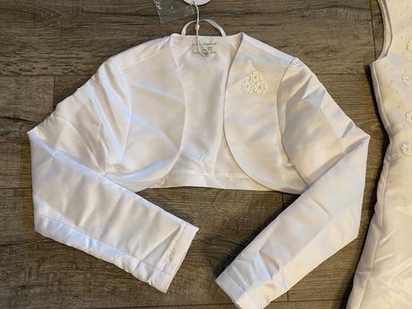 Luxusne slavnostne saty s bolerkom zn. kommunion, 152