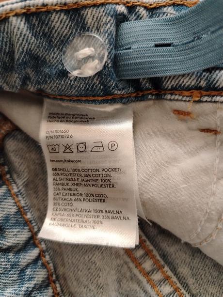 Asymetrická rifľová sukňa, h&m,170