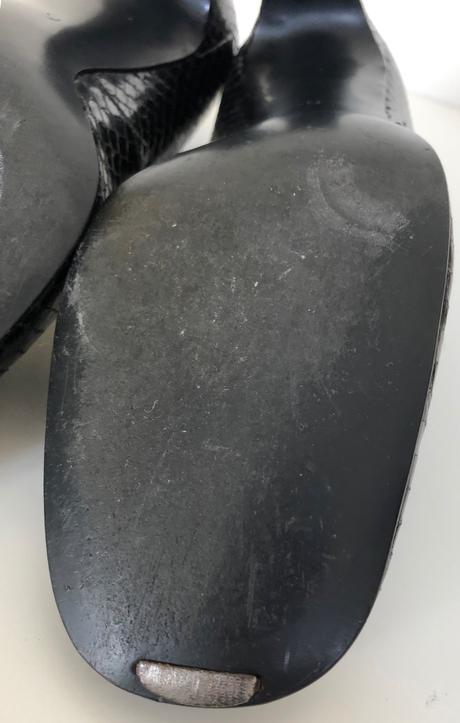 Luxusné čierne poltopánky z pravej hadej kože, 40