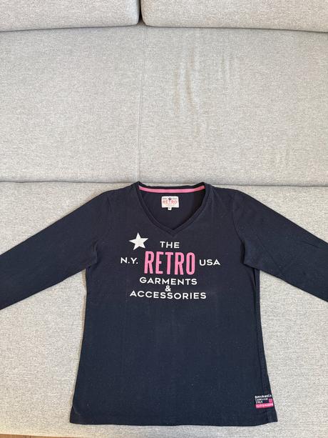 Retro jeans tričko, xl