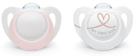 Nuk silikónový cumlík star girl 0-2m, 2ks, nuk