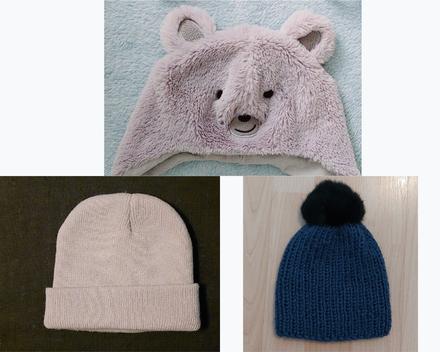 3 čiapky na pol roka až rok a pol, f&f,74