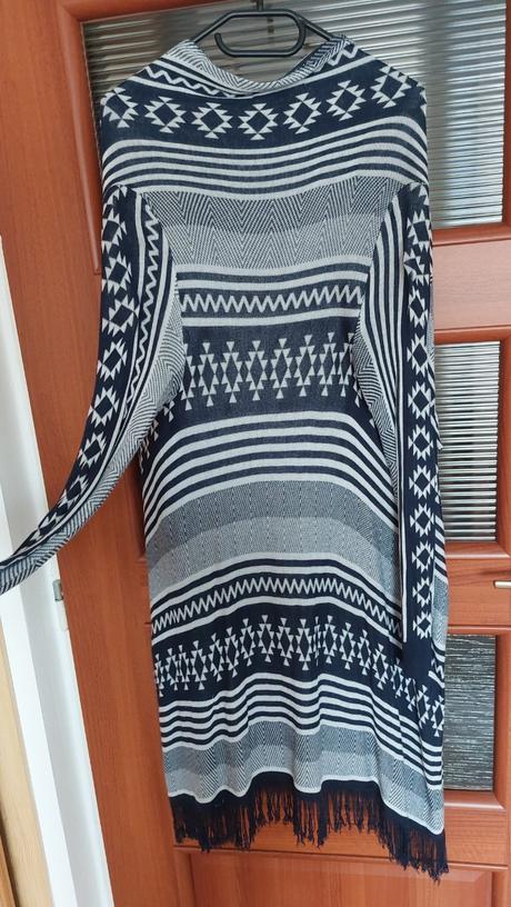 Modrý vzorovaný cardigan s, gate,s