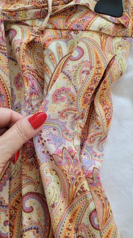 Letné viskózové nohavice mango, l