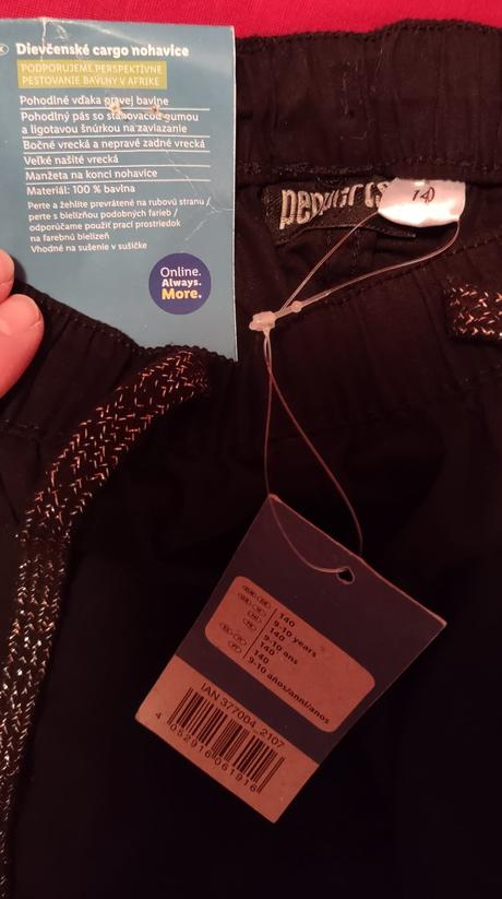 Nenosené cargo nohavice 140, pepperts,140