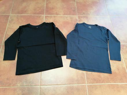 2x čierne tričko veľ. 122, 122
