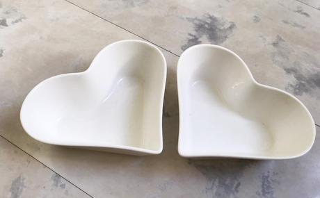 Porcelánové misky/srdiečka 2 ks, 