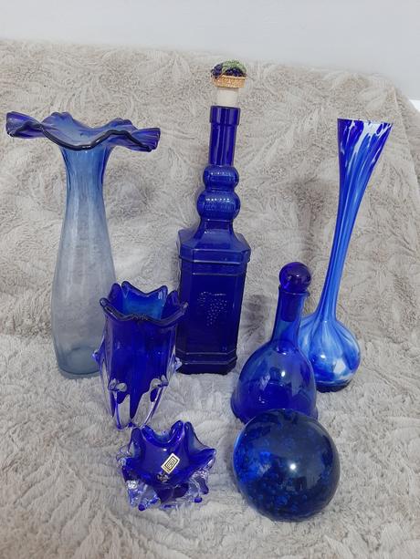 7 x váza, fľaša, ťažítko., 