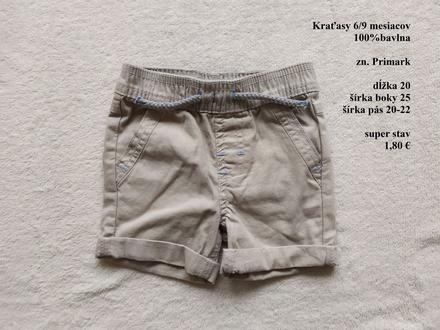 Šortky, primark,74