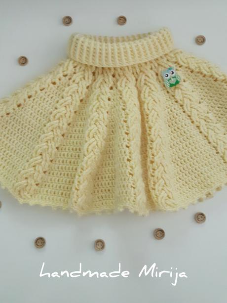 Háčkované detské pončo, 68 / 74