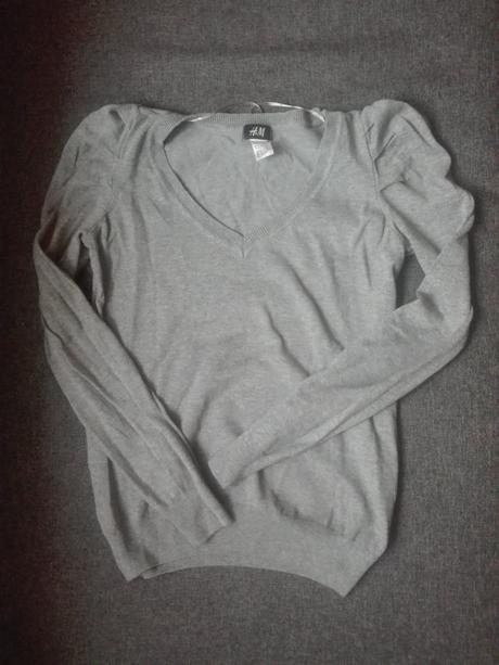 H&m šedý sveter veľ. s, h&m,s