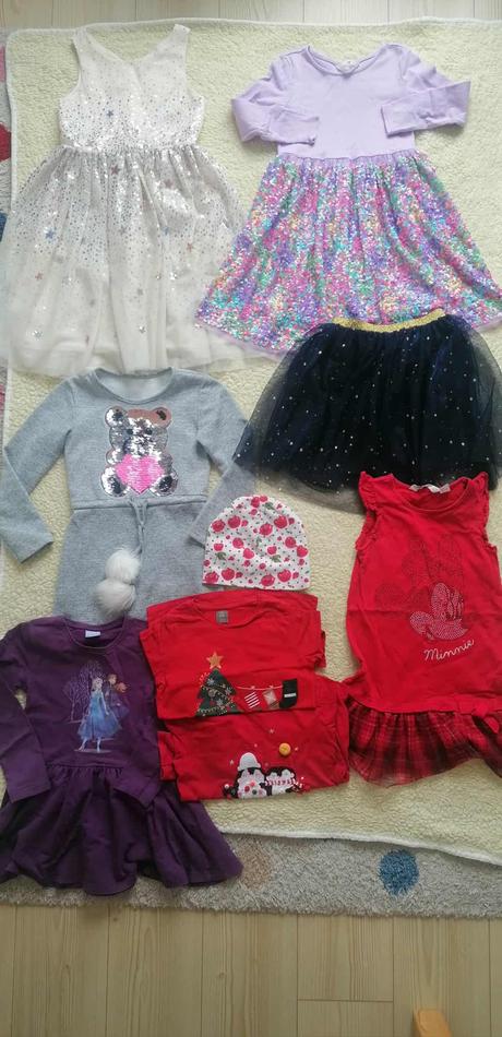 Krásne flitrové šaty, h&m,122