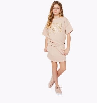 Delhi sukňa + tricko s madeirovymi rukávmi, pompdelux,98