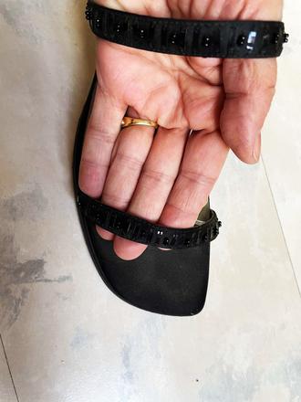 Spoločenské sandálky s trblietkami, 38