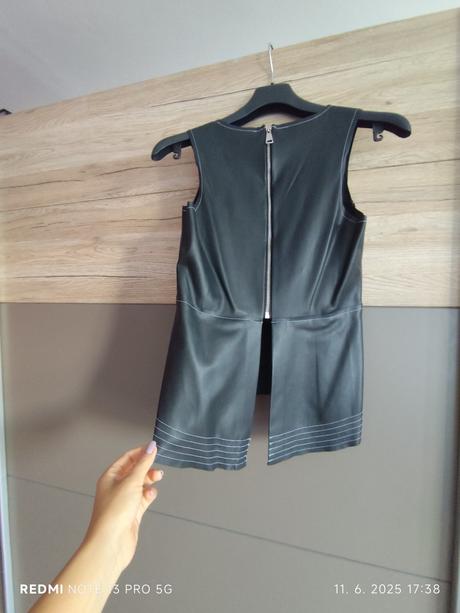 Koženkový top, zara,s