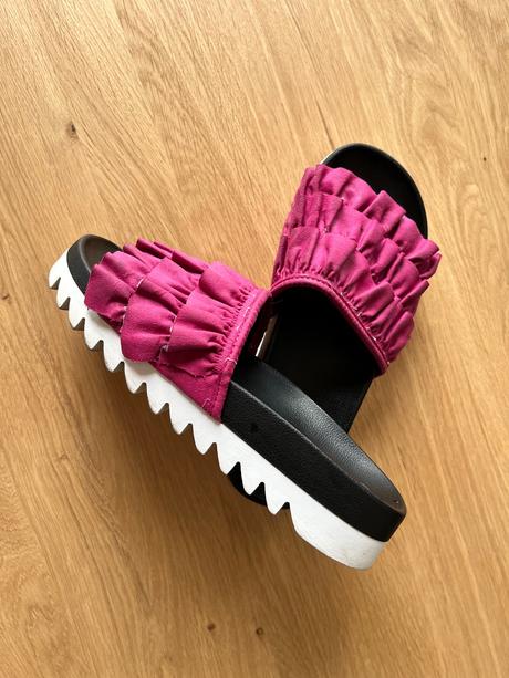 Hrubé dizajnové šľapky - ella cruz, 37