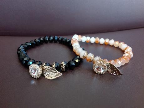 Elastické náramky s kryštálovým očkom,