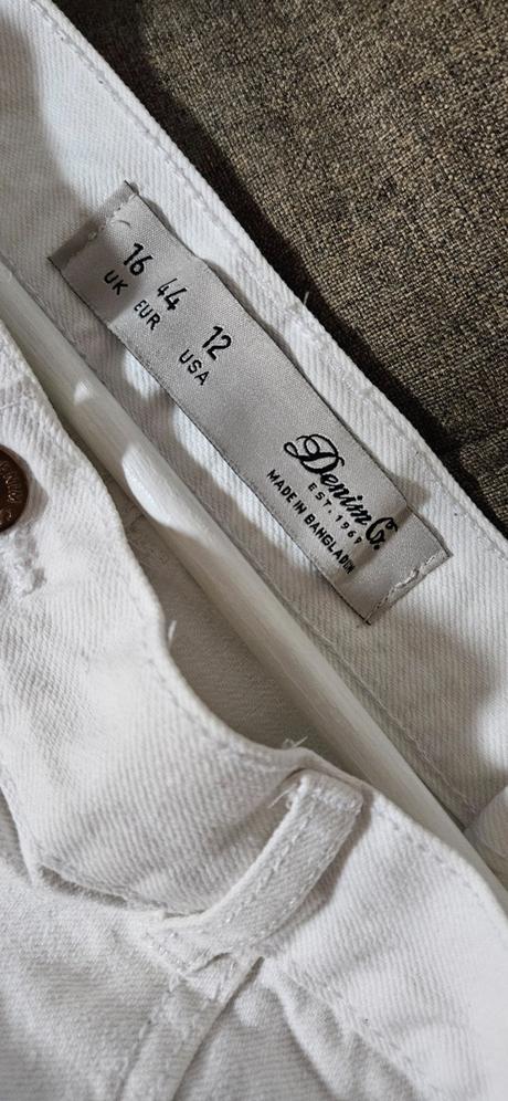 Riflové biele šortky, denim co,l