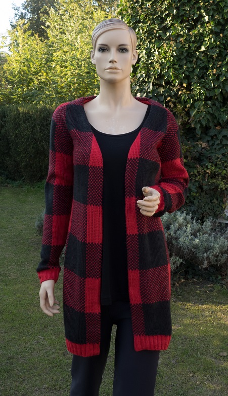 Predĺžený kardigán, s