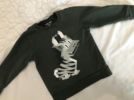 Olivová mikinka so zebrou, next,98