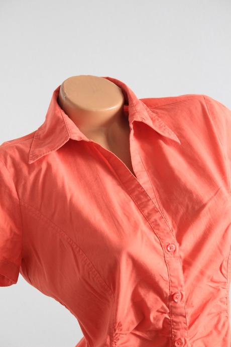 Oranžová bavlnená košeľa, comma, m, m