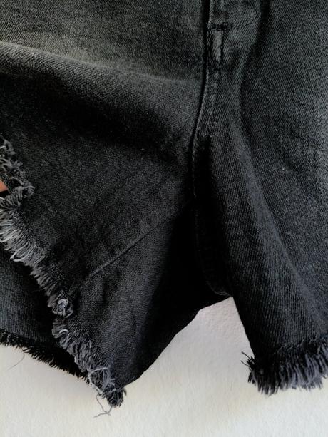 Čierne riflové kraťasy šortky medium waist esmara, esmara,40