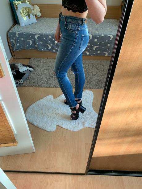 Dámske rifle, bershka,38