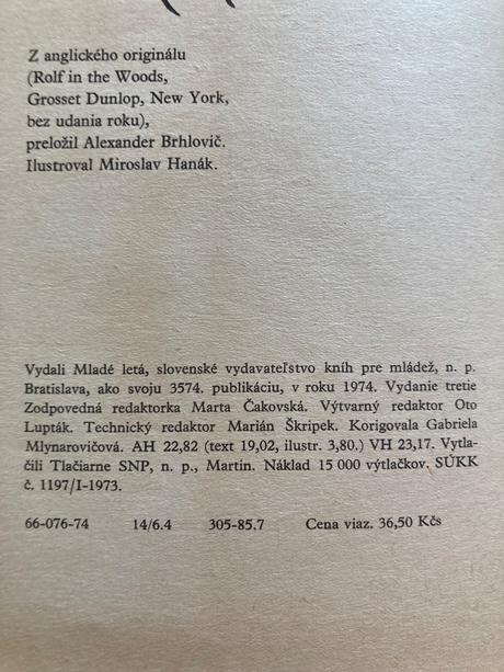 Zálesák rolf ernest thompson seton (1974),