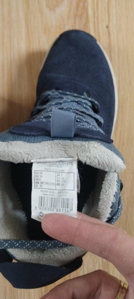 Zimne kozene nepremokave topanky, quechua,38