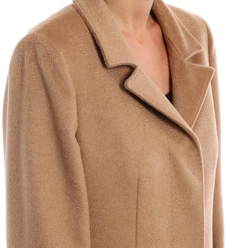 Elegantný vlnený kabát max mara č.42 a rukavice, 42